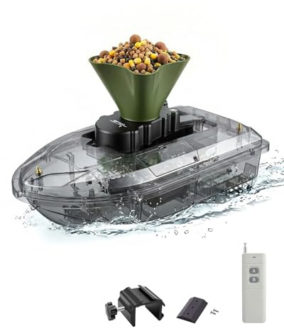 fourq Rotating Bait Spreader for Bait Boats, 8m Spread Diameter, Carp Fishing Rig Accessory, Quick to Set Up & Compatible with All Brands (Boat Not Included)