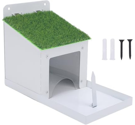 Voliera per Scoiattoli da Parete in Ferro con Porta Mais, Antiruggine, Verde - Proteggi e Nutri gli Scoiattoli in Giardino Casa