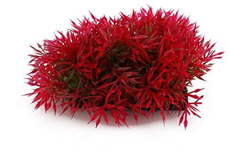 Artificial Plastic Water Grass for Aquarium Plants for Fish Jar Ornament (Color : Maple Red)