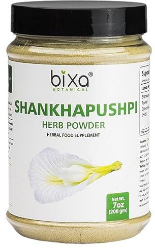 Shankhpushpi Powder (Convolvulus pluricaulis) - Memory Booster & Stress Reliever (200g / 7 Oz) Pack of 1 | Herbal Supplement for Brain Function Support (Brain Tonic)