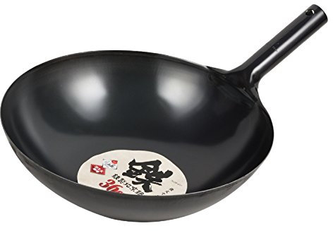 Pearl Metal HB-4217 Wok, schwarz, 36 cm, Eisen Peking-Topf