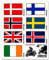 4R Quattroerre.it 8212 Aufkleber Flaggen Flag Ride Tour Stickers Europa 3 für Motorradkoffer, 16 x 13.5 cm