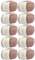 Alpaka Garn - 10x Happy Wool Alpaca Mix Puder (Fb 67) - 10 Knäuel Blau + GRATIS Label - 50g/80m - Nadelstärke 7-8mm - Zum Stricken