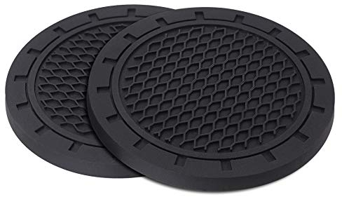 AOOOOP AP000 Universal Vehicle Cup Holder Insert Coaster Car Interior Accessories - Silicone Anti Slip Cup Mat for All Cars (Set of 2, 2.75 inch Diameter)