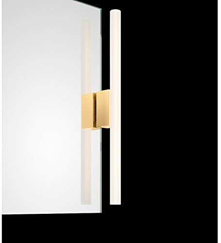 Spiegelleuchte OMEGA 1, 1x S14d, 30-60cm, 1 Sockel, IP20, Gold matt 24 Karat
