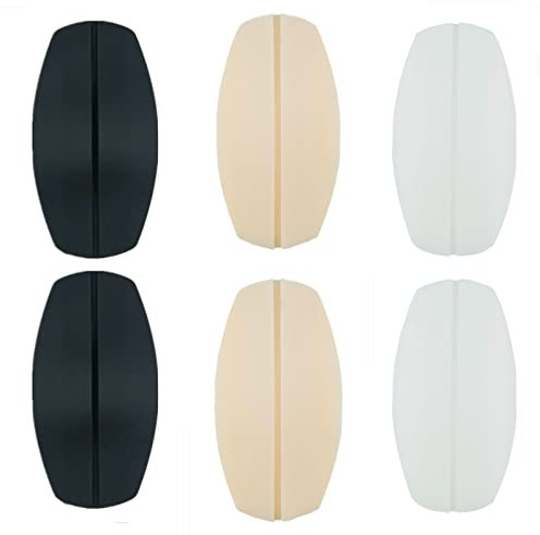 kuou LEZQHB 3 Pairs Silicone Bra Strap Cushions, Non-slip Relief Pain Shoulder Pads, 9 x 5 cm Bra Strap Pad Holder