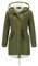 YYNUDA Manteau Femme d'hiver Chaud Parka Mi-longue Veste d'hiver Blouson à Capuche épais Fourrure Blouson avec Capuche Grande Taille Vert L