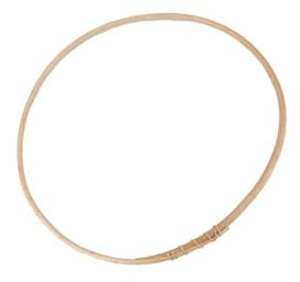 NaDeco Rattan-Ring, wählbar in den Größen 25-50 cm | Loop-Ring | Loop-Ring aus Rattan | Blumenring | Holzring | Ring für Traumfänger | Makramee-Ring | Dekoring zum Basteln | Naturdeko, Größe:Ø 45 cm