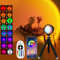 QUIGO Sunset Lamp Sonnenuntergang Lampe Schlafzimmer Nachtlicht Dimmbar Led lampen Licht Projektor Sonnenlicht Sonnenlampe Stimmungslicht Rgb Lichter Night Light Aesthetic Room Decor