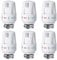 Swetup Trv Thermostatic Radiator Valve, 6 Pieces Thermostatic Valves Head Only, Radiator Thermostat Head M30 x 1.5, Standard Radiator Valves Replacement Head for Home Office, White