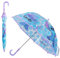 Disney Regenschirm für Kinder Mädchen Durchsichtig Lustiger Regenschirm Transparent - Stitch Sachen für Mädchen (Blau/Lila Stitch)