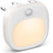 ANOPU Luz Nocturna Infantil, Luz Nocturna con Sensor de Movimiento Enchufable, 3 Modos de Temperatura de Color y Atenuación Continua, Luz Nocturna LED blanca cálid para Niños/Baño/pasillo/Armario