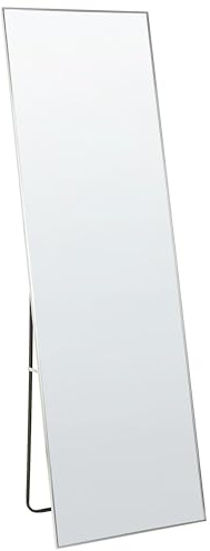 Beliani Standspiegel Silber mit Rahmen 50 x 156 cm Ganzkörperspiegel Modern Beauvais