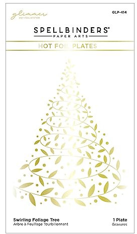 Spellbinders Swirling Foliage Tree Hot Foil Plate from The Glimmer for The Holidays Collection