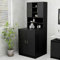 Homgoday Mobile per Lavatrice Nero 70,5x25,5x90 cm, Armadio per Lavatrice, Mobile da Bagno Salvaspazio, Scaffale da Bagno