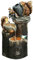 Waiecnksa Harz Ente Familie Terrasse Brunnen Garten Dekoration, Tier Garten Harz Statue für Outdoor Landschaft Garten Design, B