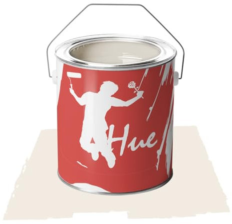 VERNICE HUE Pittura acrilica lavabile per interni ecologica colori formato 2,5 L Bianco Panna