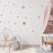 Muralo - Wandtattoo Kinderzimmer Mädchen, Klebe-Punkte Bunt 150 Stück - Wandsticker Wanddeko Babyzimmer, Wandaufkleber Deko Kreise Set, Dots- Br. 60cm x Hö. 30cm