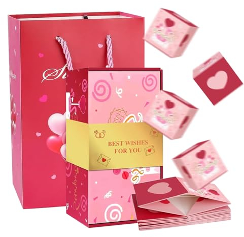 GUOYOU Scatola Regalo Sorpresa per Surprise Box Pop Up Box Surprise Box Gift Box Pieghevole Scatola Sorpresa Confezione Regalo Scatola Regalo a Sorpresa per Compleanno San Valentino Anniversario