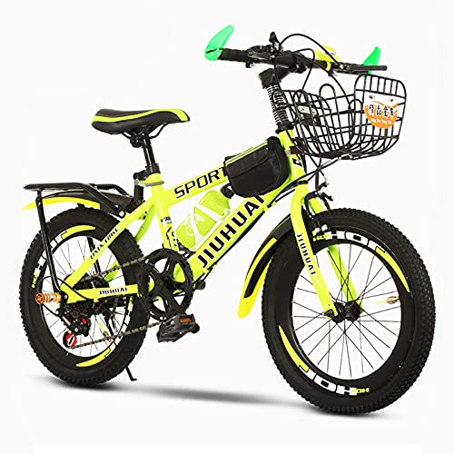 18 (20,22) Zoll Kinderfahrrad für 8–18 Jahre alte Mädchen, Mountainbike, 7 Gänge, 26 Zoll Herren- und Damen-Mountainbike, Outdoor-Sport, Rennrad (Gelb 20 Zoll)