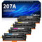 Halloya 207A Toner ( MIT CHIP ) Ersatz für HP 207A 207X kompatible für hp Color Laserjet pro MFP m283fdw m255dw m282nw W2210A W2211A W2212A W2213A Schwarz Cyan Gelb Magenta 4-Pack