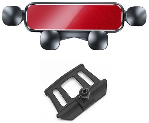 FHBPCPP Kompatibel für Nissan X-Trail T32 2014-2019 2020 2021, Handyhalterung Auto Lüftung Handy Upgrade Schwerkraft Auto Telefonhalterung Freisprecheinrichtung,C Red