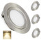 kpslucerna LED Einbaustrahler DC12V Flach,4 Stück, 3 W LED Spots IP65 Decken-Downlight for Küche, Schrank, Vitrine, Schlafzimmer, Wohnmobil, Badezimmer,Deckenspots, Warmweiß (Nickel)