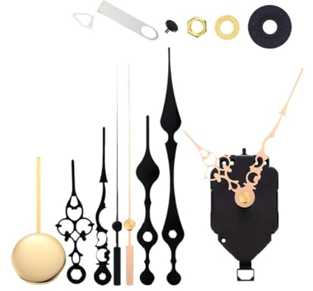 MagiDeal Reparatur des Pendeluhrwerks, DIY-Teil, Wanduhr-Mechanismus, Pendeluhr-Set für 3D-Stickerei-Uhr, Basteluhren, Schaft 16mm