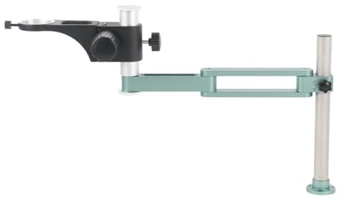 Mikroskop-Zubehör-Kit Mikroskoptische Ständer Mikroskop-Schwenkarm Universelle Metallhalterung Teleskop-Faltsäule aus Aluminiumlegierung 360° drehbar Freihubhalter Mikroskopische Objektträger