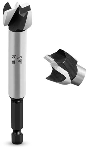 NICAVKIT 16 mm Broca Forstner para madera, 16 mm Brocas Madera De Dientes Múltiples, cortador de agujeros para madera con vástago hexagonal, broca para madera