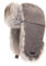 Futrzane Trappermütze aus Cord - Ushanka Damen - Winter Mütze mit Ohrenklappen (S, Grau - Silber Siberian)