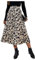 SOLY HUX Damen Elegant Leopardenmuster A-Linien Rock - Langer Plissee Freizeitrock Mit Elastischem Bund - Schwarz L
