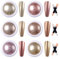 GZMAYUEN Chrome Nail Powder Set - 6 Colors Metallic Gold Chrome Nail Powder Mirror Effect Pigment Chrome Powder for Gel Nail Glitter Dust for Nail Art Decorations