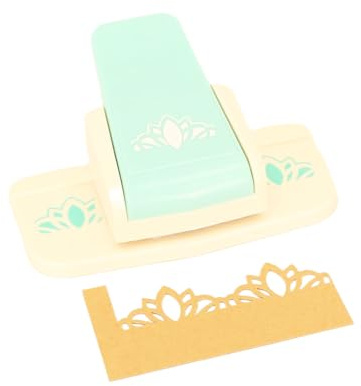 Craftelier - Randstanzer Stickmuster für Scrapbooking | Druckhebel, Papier Karton Basteln, durchgehendes Randmuster, Stanzgerät für Bastelarbeiten, 15 x 5,02 x 5,02 cm