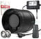 BUMSOU 100mm Rohrventilator mit Fernbedienung, Leise Rohrlüfter mit Feuchtigkeitssensor Temperatursensor Timer, 5-in-1 Abluftventilator mit Überhitzungsschutz, Rauchabzug Ventilator für Bad WC Garage