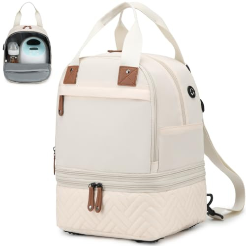 Breast Pump Bag Fit for Spectra S1 and S2, Portable Pump Carrying Case | Pumping Tote Bag with Cooler, Fits Spectra Medela Momcozy Elvie for Milk Storage, Travel, Work, Daycare