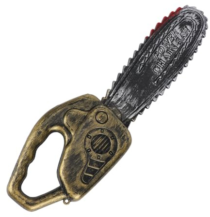 Motosega Giocattolo in Plastica, Motosega Finta con Macchie di Sangue Realistiche Accessorio Insanguinato per Halloween Costume Cosplay Decorazione per Casa Stregata Festa di Zombi