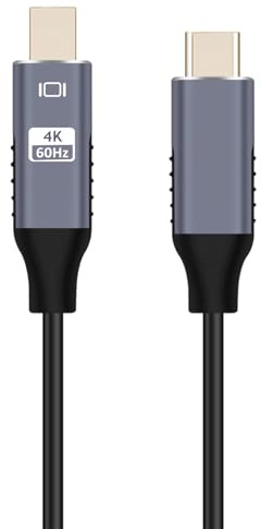 Jrudjsnhhty Cable USB C una Mini DisplayPort USB Tipo C para 3 una Cable Mini DP Cable Adaptador 4K