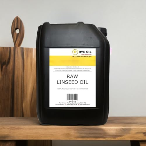 RYE Oil Raw Linseed Oil, 100% Pure Natural Wood Treatment, 5 litres