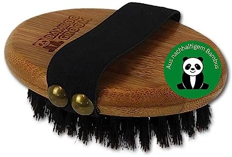BAMBOO GROOM Palm Brush Fellbürste I Bürsten für kurze & lange Haare I Hundebürste aus Wildschweinborsten I Reinigende Hundebürsten I Katzenbürste zur Fellpflege I Bürste für Katze & Hund