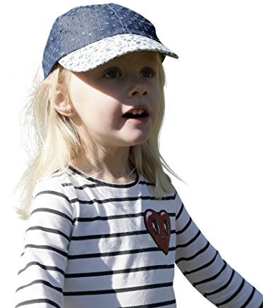 Hilltop „HAT You“ trendiges Frühling/Sommer Baseballcap für Kinder: Babys, Mädchen und Jungen (ab 2 Jahren), Kinder Mützen/Caps/Größe:50-53 cm Kopfumfang;Kinder Mützen/Caps/Farben:Denim Blumen