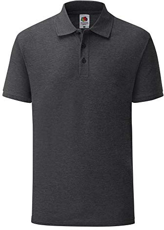 Fruit of the Loom Mens Tailored Poly/Cotton Piqu Polo Shirt (S) (Dark Heather)