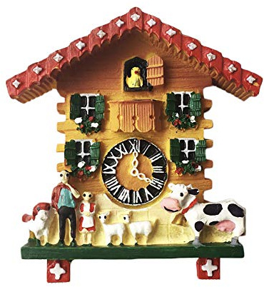 3D Schweiz Kuckucksuhr Kühlschrank Kühlschrankmagnet Tourist Souvenirs Handgemachte Harz Handwerk Magnetische Aufkleber Home Küche Dekoration Reise Geschenk