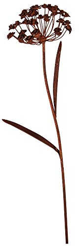 UNUS Gartendeko Gartenstecker aus Edelrost Metallblume 100 cm 3D Optik für Garten Balkon Terrasse