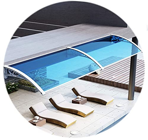 FZYE Door Canopy Windows Awning, Outdoor Weatherproof Rain Shed, Expandable Garden Terrace Rain and Snow Cover, 5 Colors, Custom Size (Color : B, Size : 60x240cm)
