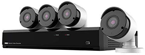 Kit Videosorveglianza Esterno, Sistema di Sorveglianza NVR 4 Canali + 4x Telecamere IP POE 4K 8MP, Registrazione 24/7, H265, ONVIF, Accesso da remoto