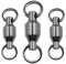 Phad Fishing 10pcs Kugellager Wirbel mit Geschweißtem Ringe Angel Zubehör Größe 0#~10# Ball Bearing Swivels 18lb-350lb (0#-30LB-25PCS)