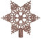 Decoris Christbaumspitze Kunststoff 23cm Schneeflocke mit Glitzer bruchsicher Weihnachtsbaumspitze rosa