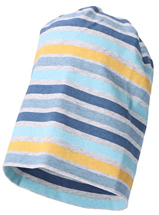 Sterntaler Kinder Mütze Beanie Baby Slouch-Beanie Streifen - Jersey mit Streifen - mittelblau, 53