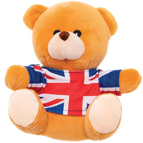 Baker Ross PJ163 Teddybär mit Union Jack-Motiv, 15 cm großes weiches Jubilee